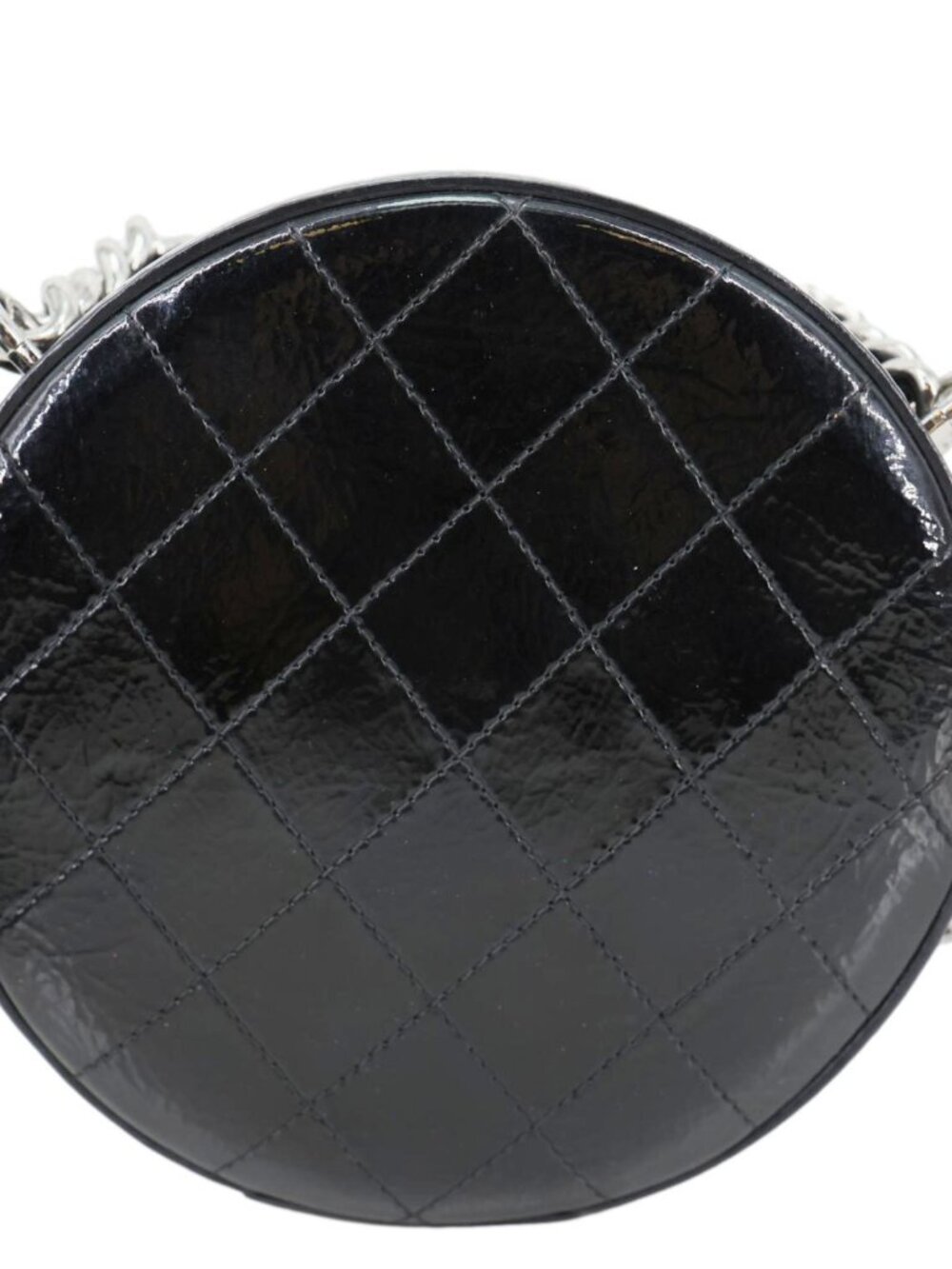 Chanel  Round as Earth Patent Leather Crossbody Bag Black - Picture 4 of 15